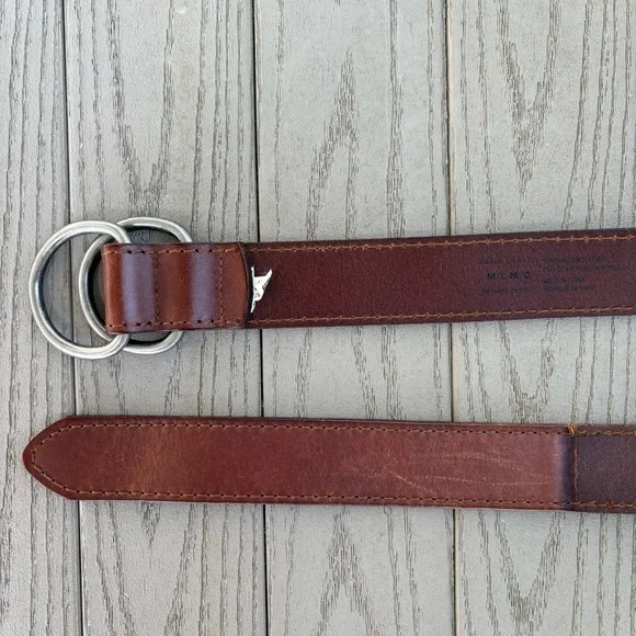 AEO Brown Leather Double O Ring Belt - Picture 4 of 7